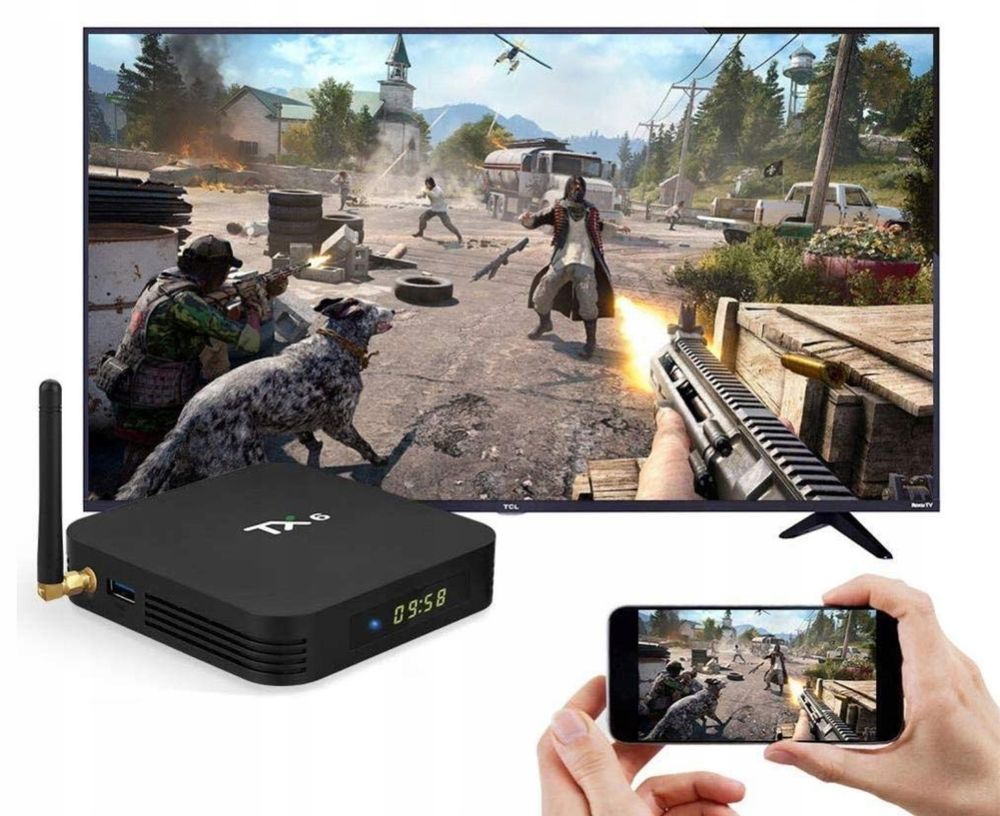 TV Box MediaPlayer 4/32 GB Fernbedienung HD Streaming Smart Media Player 1080P HDR Chromecast Smart TV Box Android WIFI Quad Core Retoo