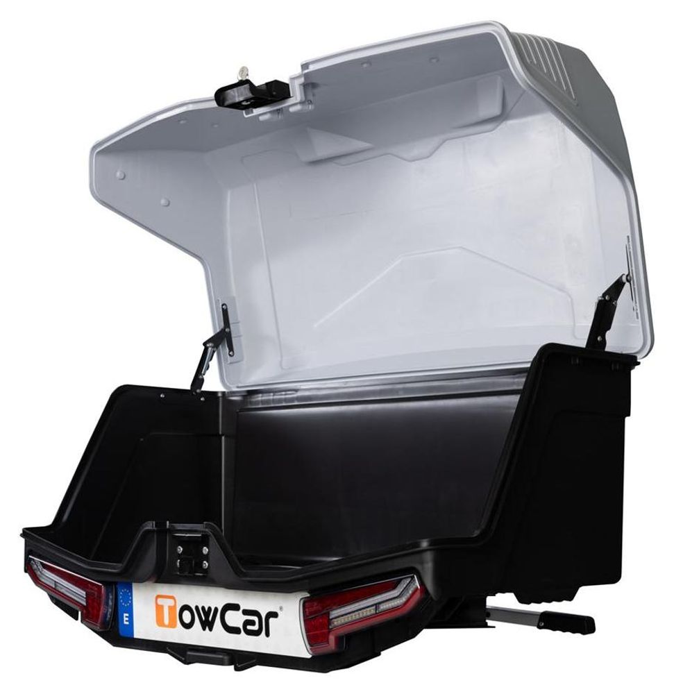 Towbox Alpha Classic Grau - Anhängerkupplungs-Gepäckbox
