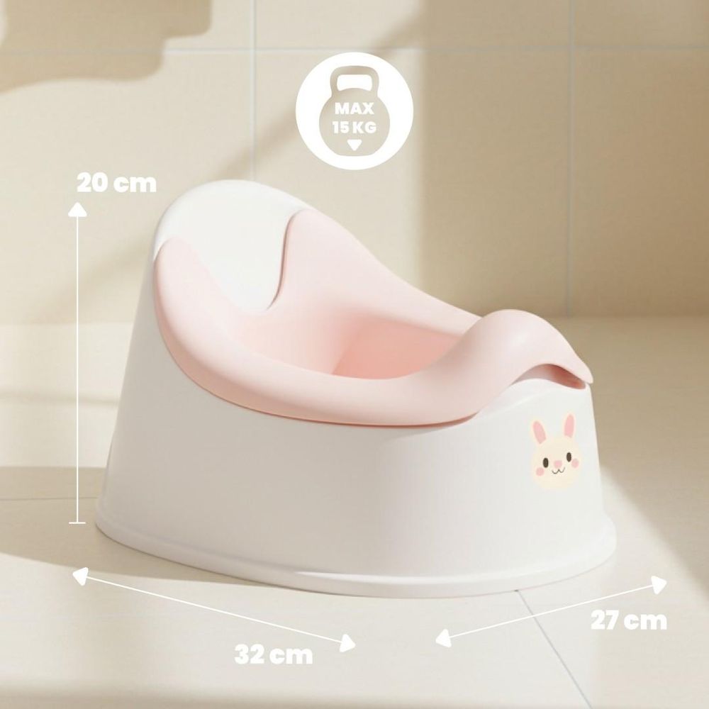 Orinal SUN BABY con dimensiones y límite de peso indicados
