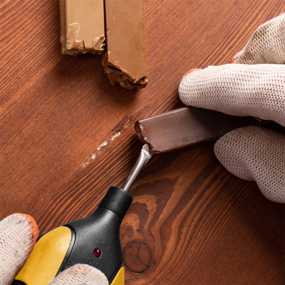 Holz Reparatur Set Laminat Parkett Reparaturset 19-teilig 11 Wachs Holzmöbeln Möbel Auffüllen Schrammen Kratzern Flecken Hartwachsstangen Retoo