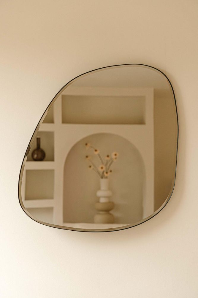 Indore Home - Spiegel Belle - Organische Form - Schwarz - 120cm x 50cm