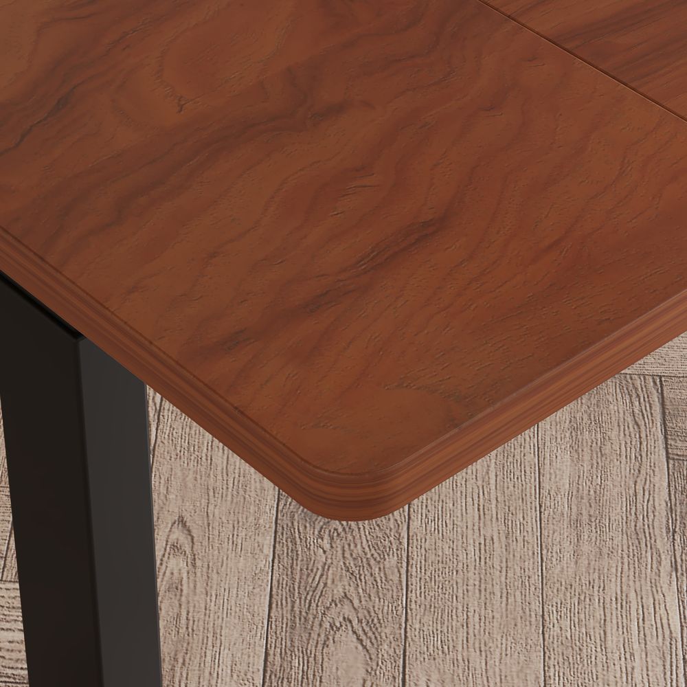 Hilodesk L-Schreibtisch Elektrisch Höhenverstellbar Eckschreibtisch L Förmiger Bürotische Stehpult mit Monitorständer und Schublade 160cm Retro-Holz