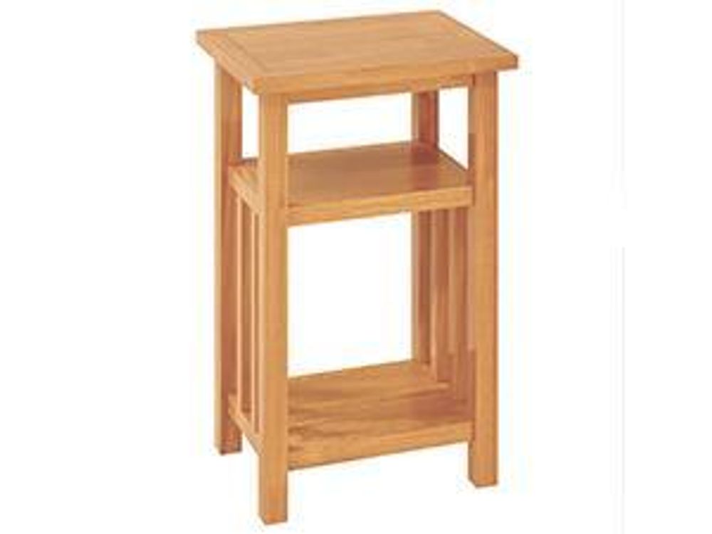 vidaXL Beistelltisch mit Zeitungsablage 27x35x55 cm Massivholz Eiche