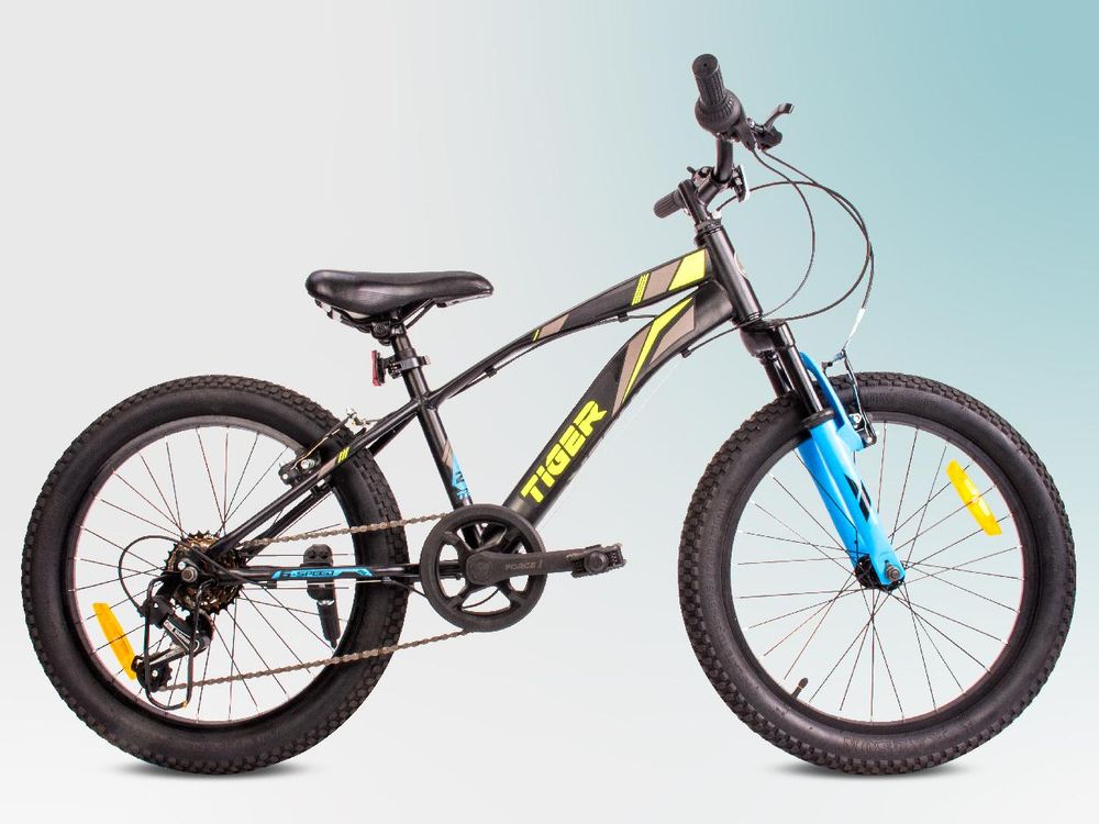 Bicicletta da bambino per ragazzi 20 pollici con cambio a 6 velocità Shimano RevoShift Tiger Bike bianco rosso