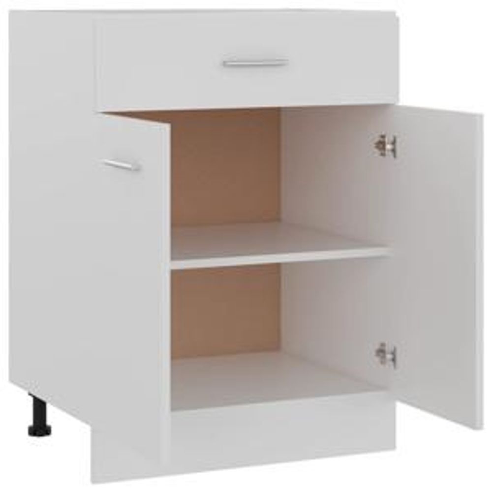 vidaXL Mobile basso con cassetti Lyon Bianco 60x46x81,5 cm in materiale derivato dal legno