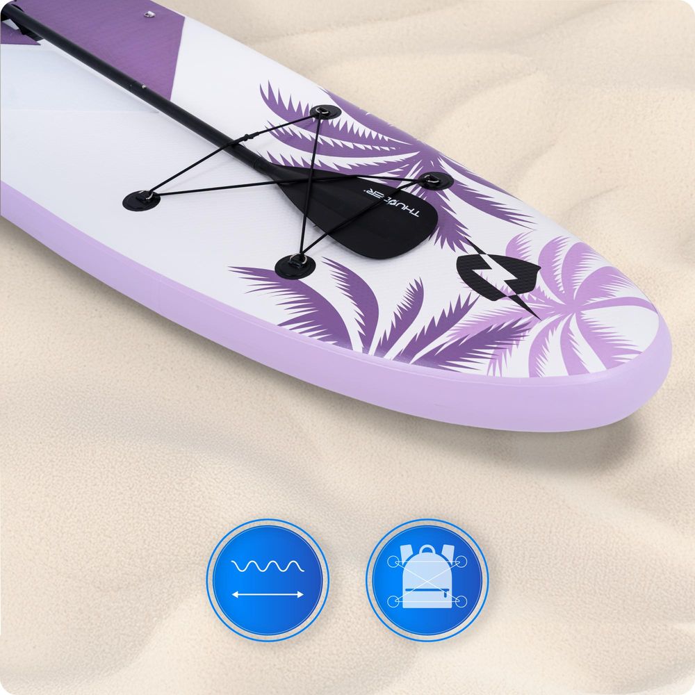 THUNDER Sola Stand Up Paddle Board 350x81x15 cm Violett Weiß Rosa bis 150 kg