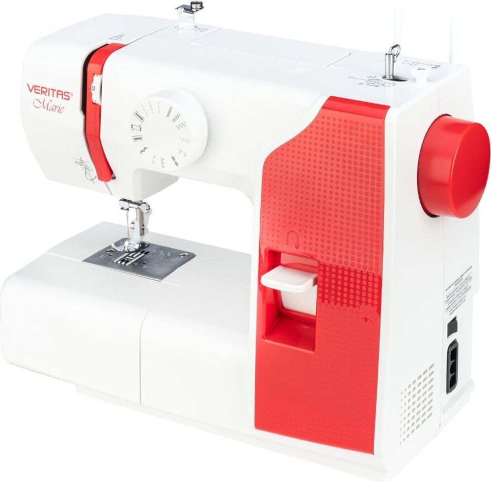 Veritas Marie, Rot, Weiß, Automatische Nähmaschine, Overlock, Nähen, 4 Step, 750 SPM, Elektro