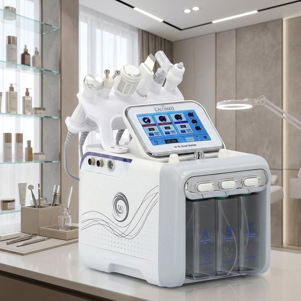 Hydradermabrasion 6 en 1 Nettoyage à l'Hydrogène et Infusion d'Oxygène - Appareil de Soin du Visage