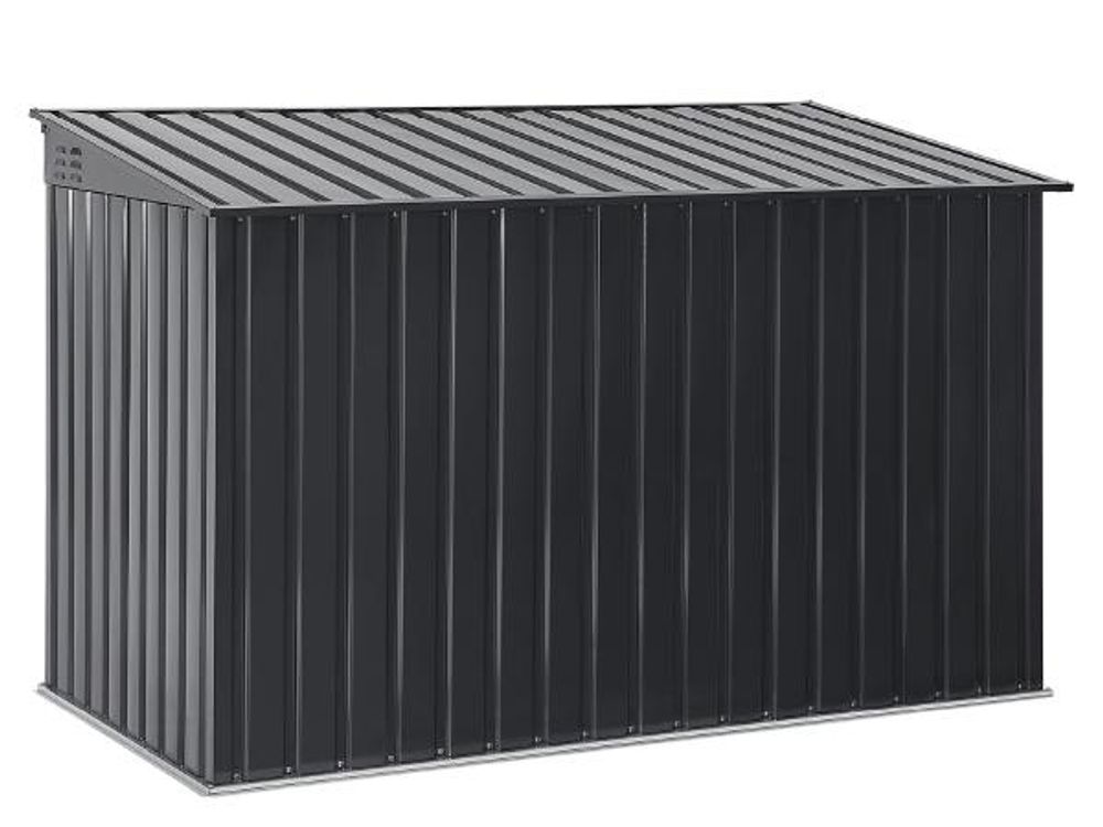 Juskys 3er Mülltonnenbox Namur 3 x 120 Liter Tonnen - 2 m² - 2 große Türen - Metall Mülltonnenverkleidung Müllbox Müllhaus Aufbewahrungsbox