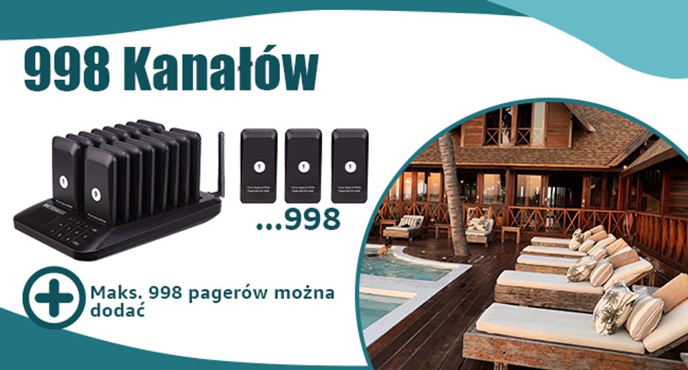 Retekess TD157 Restauracyjny system przywoławczy bezprzewodowy, 500M, 20H godzin pracy, 2 tryby wywoływania, dla dla Gastro Miasto i hotelarstwo