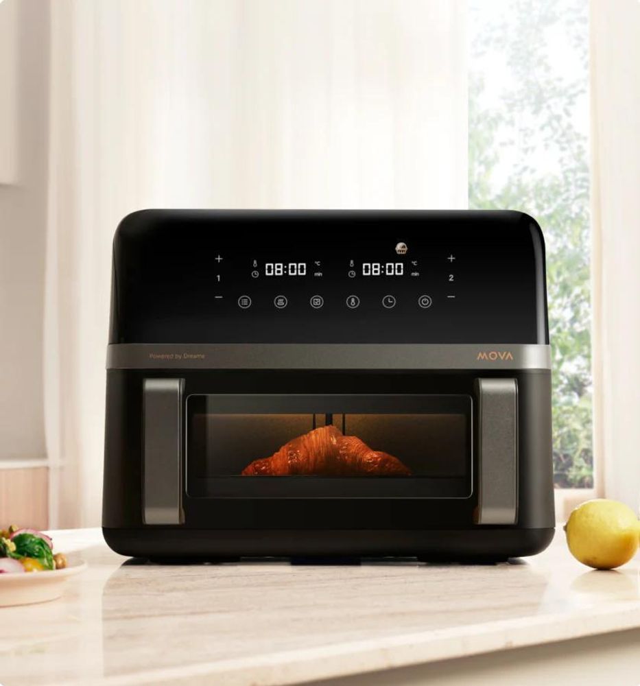 MOVA AeroChef FD20 Pro Friteuse à air chaud 9L Bi-Zone 2700W, SyncFinish™, Cuisson rapide et croustillante, Température 40-230°C