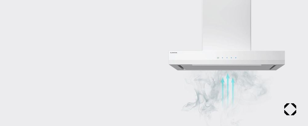 Klarstein Velaire Dunstabzugshaube 60 cm - 600 m³/h, A++ , Touch-Bedienung, LED, leise, Aluminium- & Aktivkohlefilter, Wandhaube, Weiß