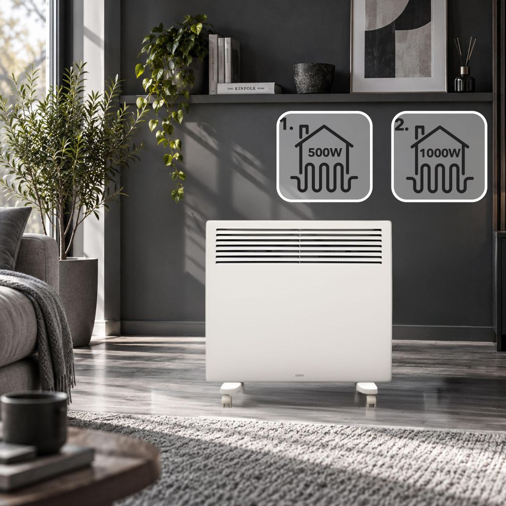 EBERG VECTO 1kW Grzejnik konwektorowy 1000 W Termostat Biały