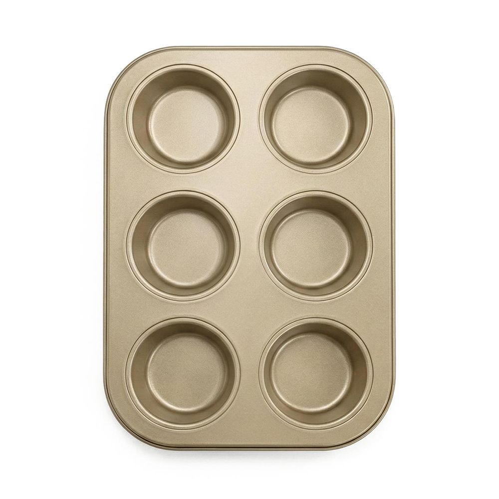 WELLHAUS Muffinform, 26.5x2.7x18.5 cm, 6 Stück, Gold