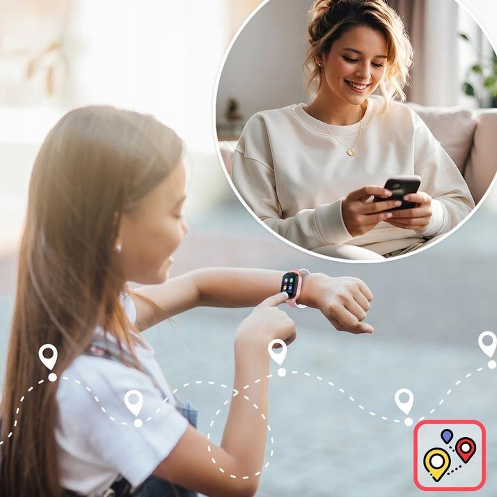 MaXlife MXKW-350, Smartwatch dla dzieci, Różowy