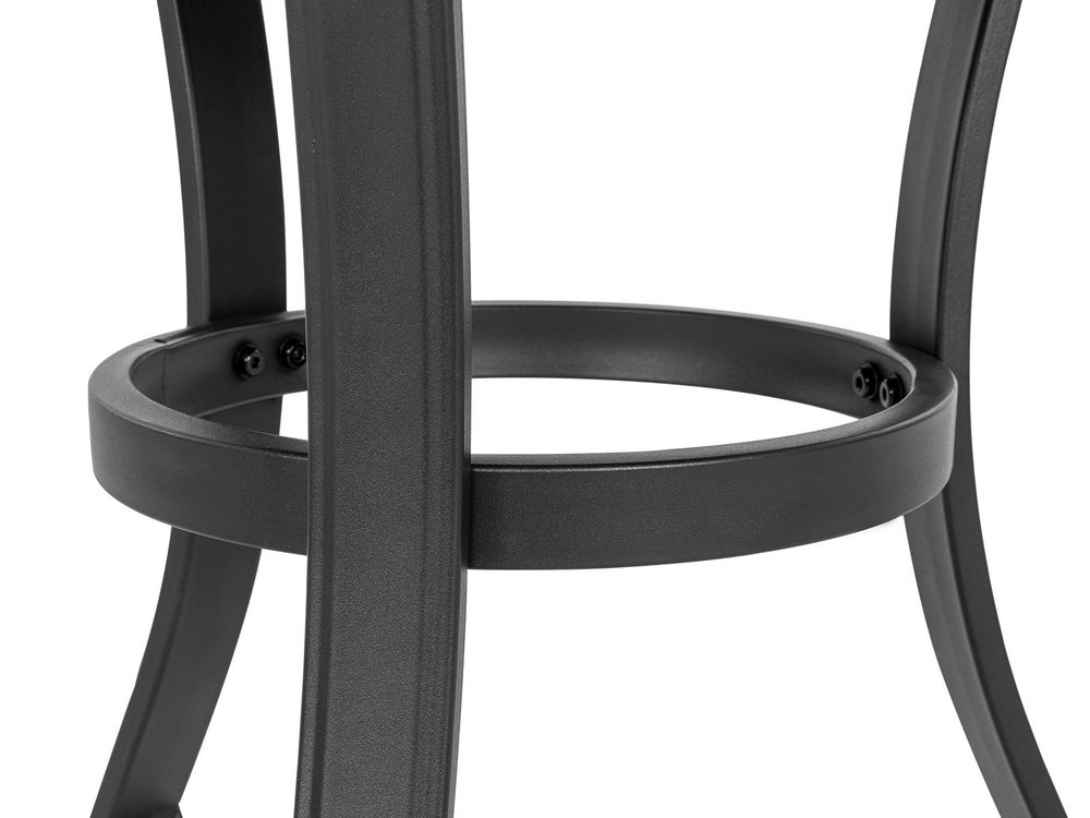 Outdoor-Beistelltisch aus Metall, 51 cm, rund, Schwarz