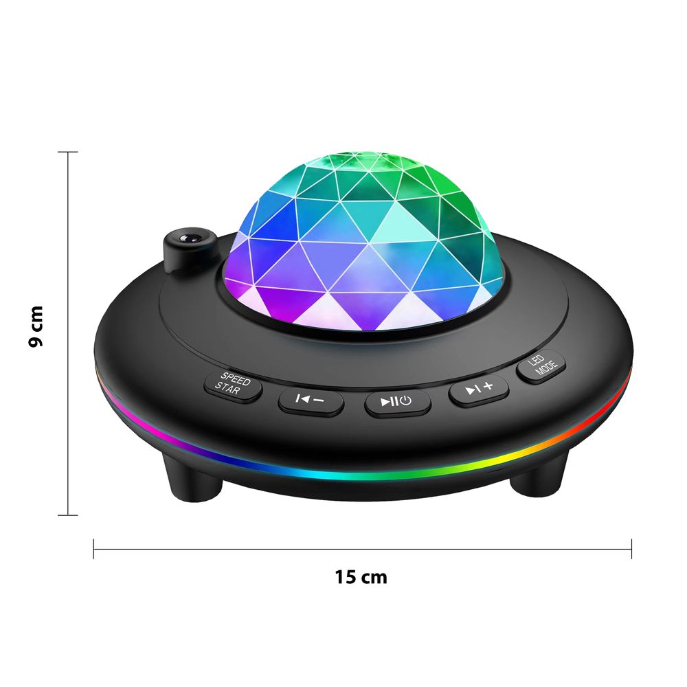 LED Sternenhimmel Projektor, Nachtlicht mit Sternen und Galaxis Effekten, Bluetooth Lautsprecher, Fernbedienung, Timer, RGB Farben Retoo