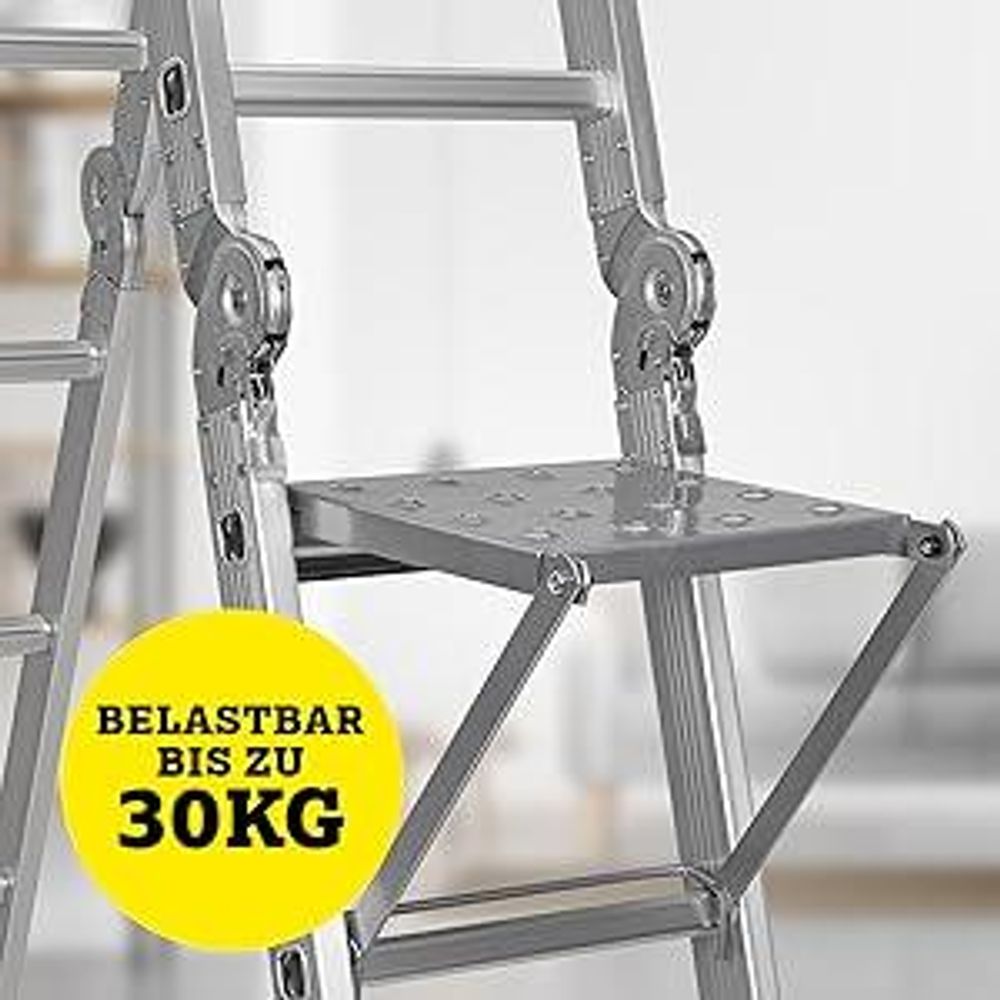 Ablagefläche für Craftfull Mehrzweckleiter CF-104A - Zum Einhängen - Werkzeugablage - Stahl - Einklappbar - Max. 30 kg