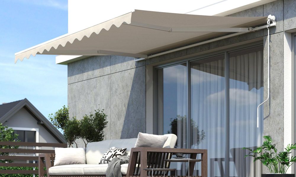 Gelenkarmmarkise 295x200cm Markise Balkon Terrasse Sonnenschutz Hellbeige paramondo Easy
