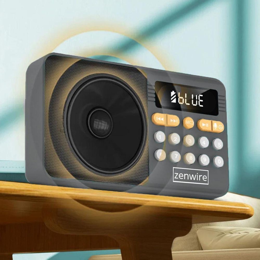 Mini radio FM - Bluetooth - przenośne, zasilane bateryjnie - do kuchni - głośnik bezprzewodowy
