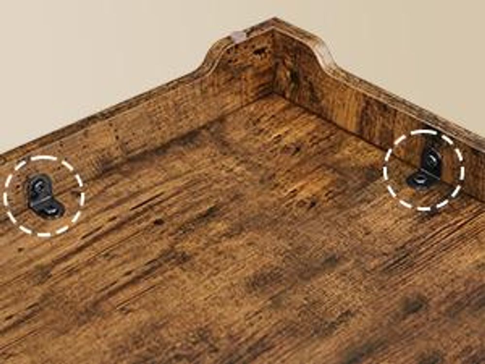VASAGLE Schuhbank mit Stauraum,V Form, Länge 100 cm, Braun