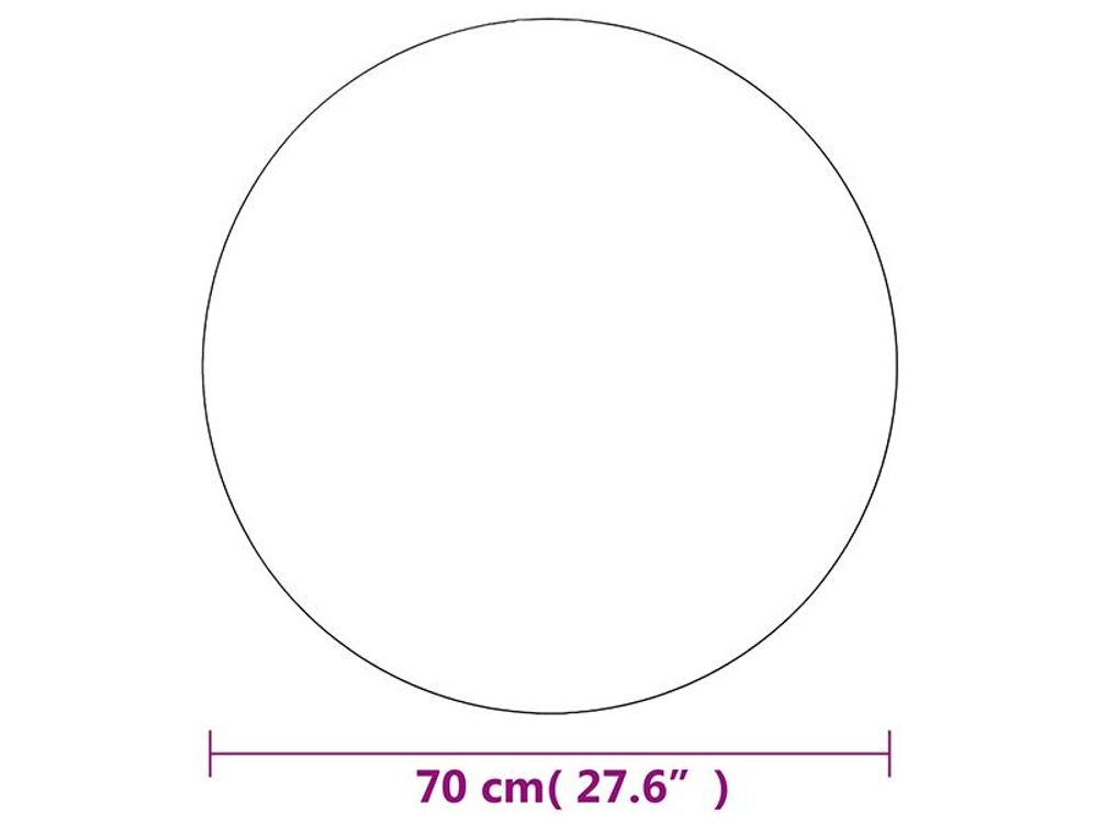 vidaXL Specchio da parete 70 cm vetro rotondo