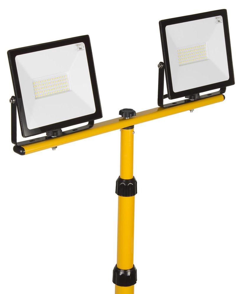 Stativ für Flutlichtstrahler Baustrahler Arbeitsleuchte Flutlicht Ständer Baustrahlerstativ Teleskop 62-150cm Höhenverstellbar Stahl