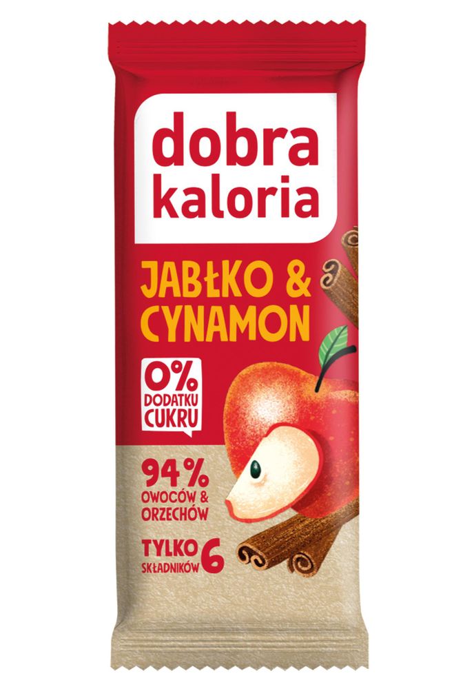 Dobra Kaloria Baton Daktylowy Jabłko & Cynamon 35 G
