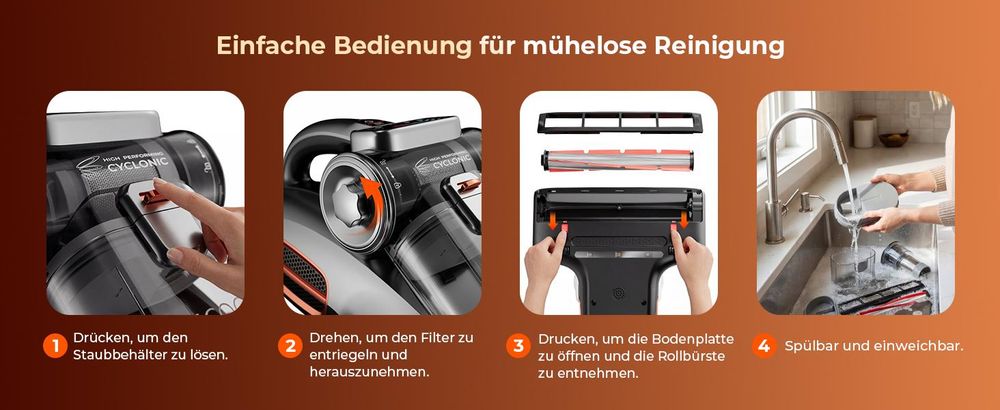 JIGOO T600 Matratzenstaubsauger - 15KPa Saugkraft - 99,9% Milbenentfernung - UV-Licht & 60°C Heißluft - – Weiß