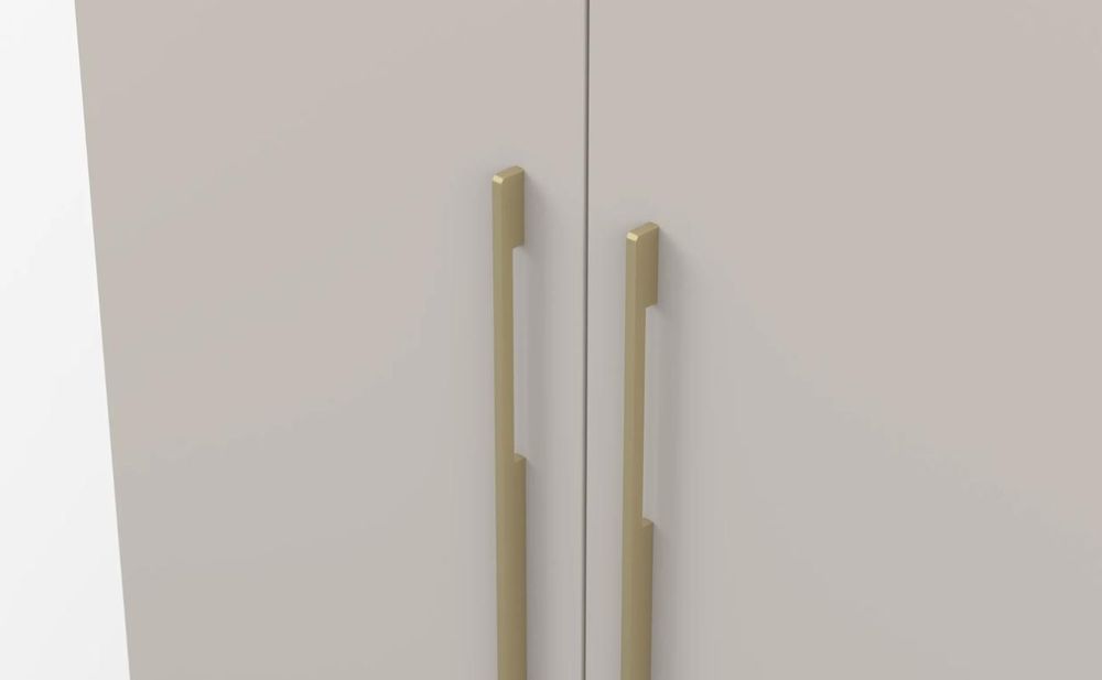Kleiderschrank 4-türig – moderner Schrank viel Stauraum, Schlafzimmer Garderobenschrank - Schrank Glamy 4D - Cashmere