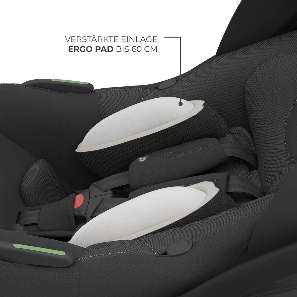 Kinderkraft I-LITE i-Size Babyschale 40–87 cm – Ultraleicht (3,2 kg), ISOFIX & Gurtmontage, Sonnenverdeck, Schwarz