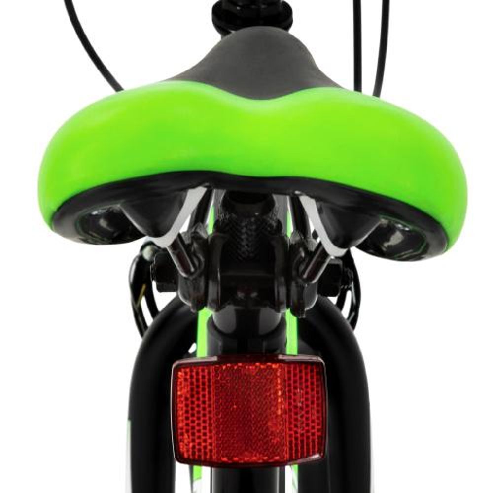 Actionbikes Kinderfahrrad Arrow 20 Zoll | Kinder Fahrrad - V-Brake Bremsen - Kettenschutz - Fahrradständer - Handschaltung - 6-9 Jahre (Schwarz/Grün)