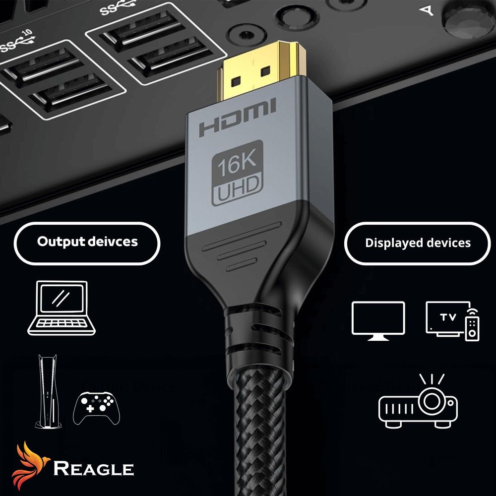 HDMI 2.2 KABEL 1.5 M KABEL 96 Gbit/s 16K 4K 480Hz HDR10+ DOLBY HDCP 2.3 2.1