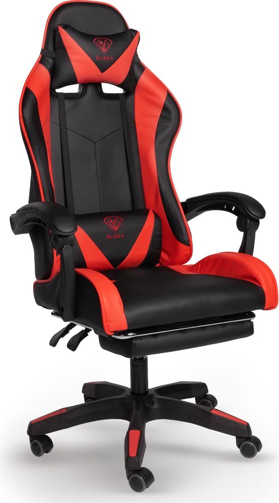 Chefsessel Stuhl Home Office Chair Racing  Bürostuhl Sportsitz Büro Stuhl,Farbe:Schwarz/Rot