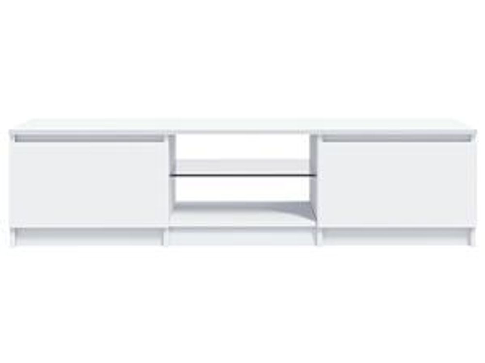 vidaXL TV-Schrank mit LED-Leuchten Weiß 140x40x36 cm