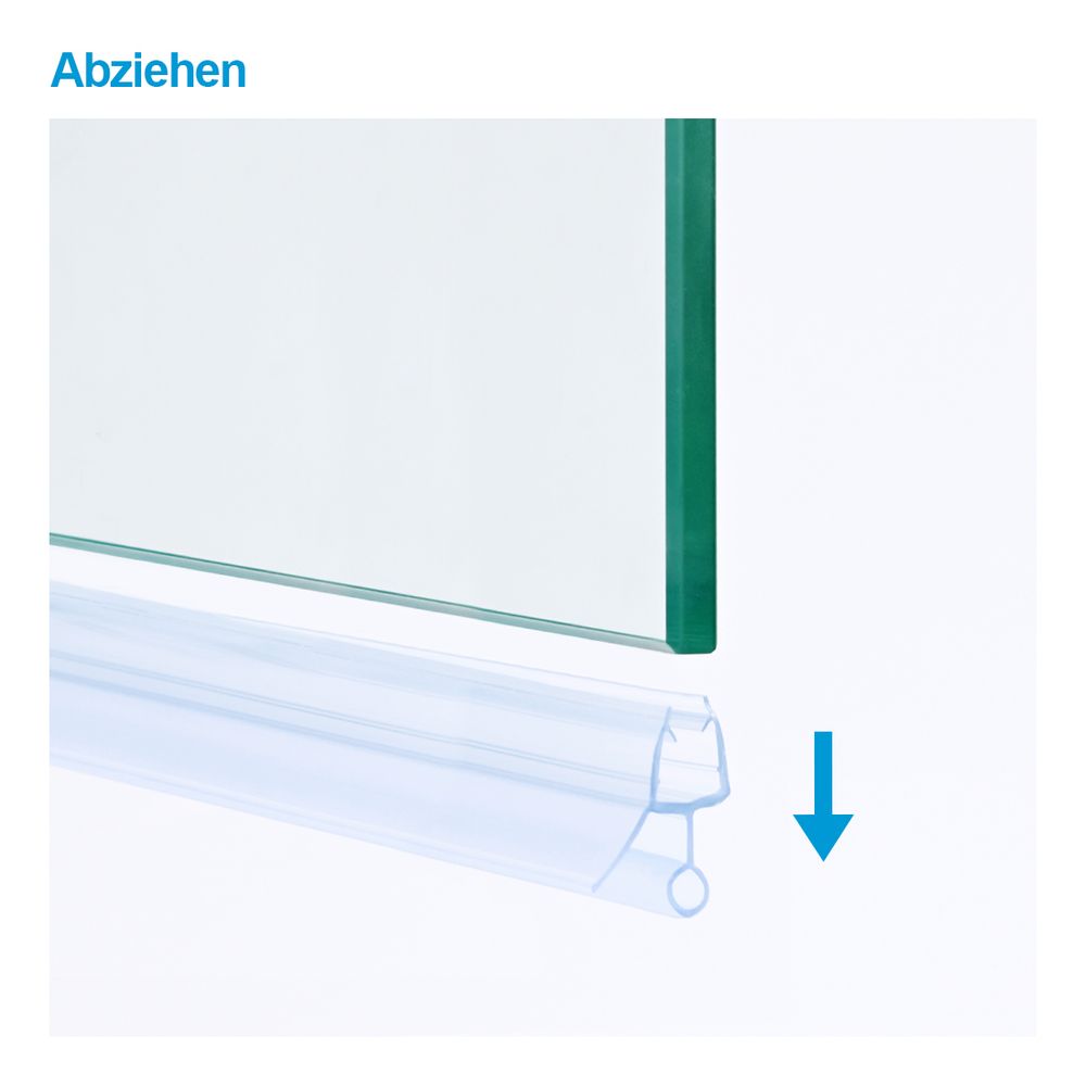 Heilmetz Duschdichtung 100cm Ersatzdichtung Duschtür für Glasstärken 4-6mm Wasserabweiser Duschkabinen-Dichtung Kleine Runde Blase TYP2