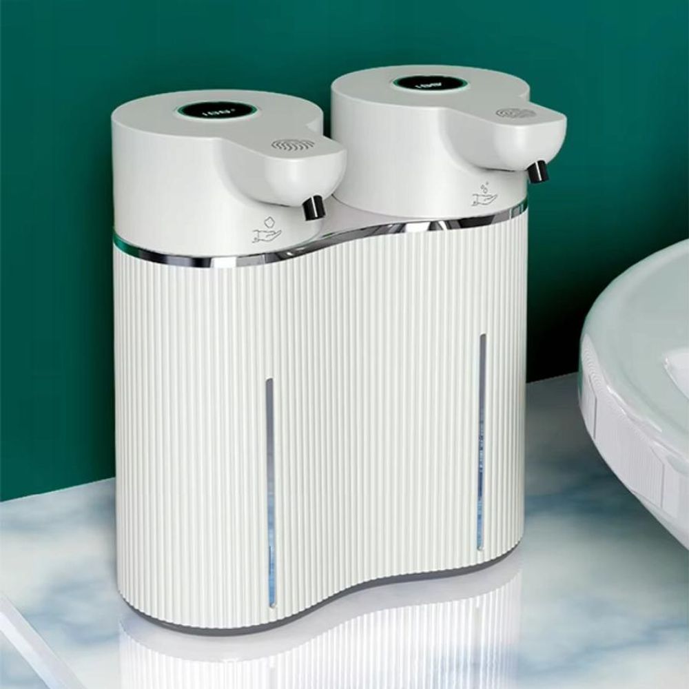 Bezdotykowy Podwójny Dozownik Mydła Płynu 2x 350ml Automatyczny Dyspenser