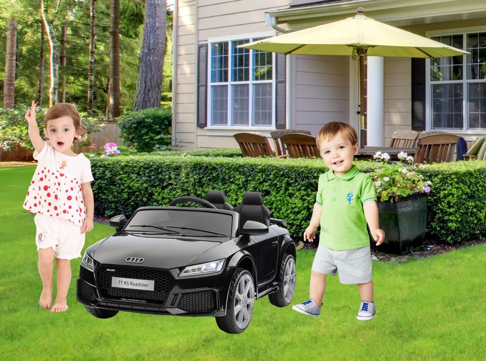 Kinder Elektro Auto Audi TT RS Roadster mit Fernbedienung Usb und Mp3 Anschluss 12V schwarz