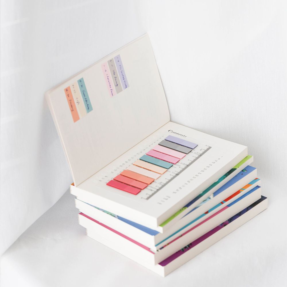Ordinate-Carousel 200 Stück Haftstreifen, Transparente Haftnotizen, sticky notes, Index Tabs klebezettel, Haftmarker, stationary supplies