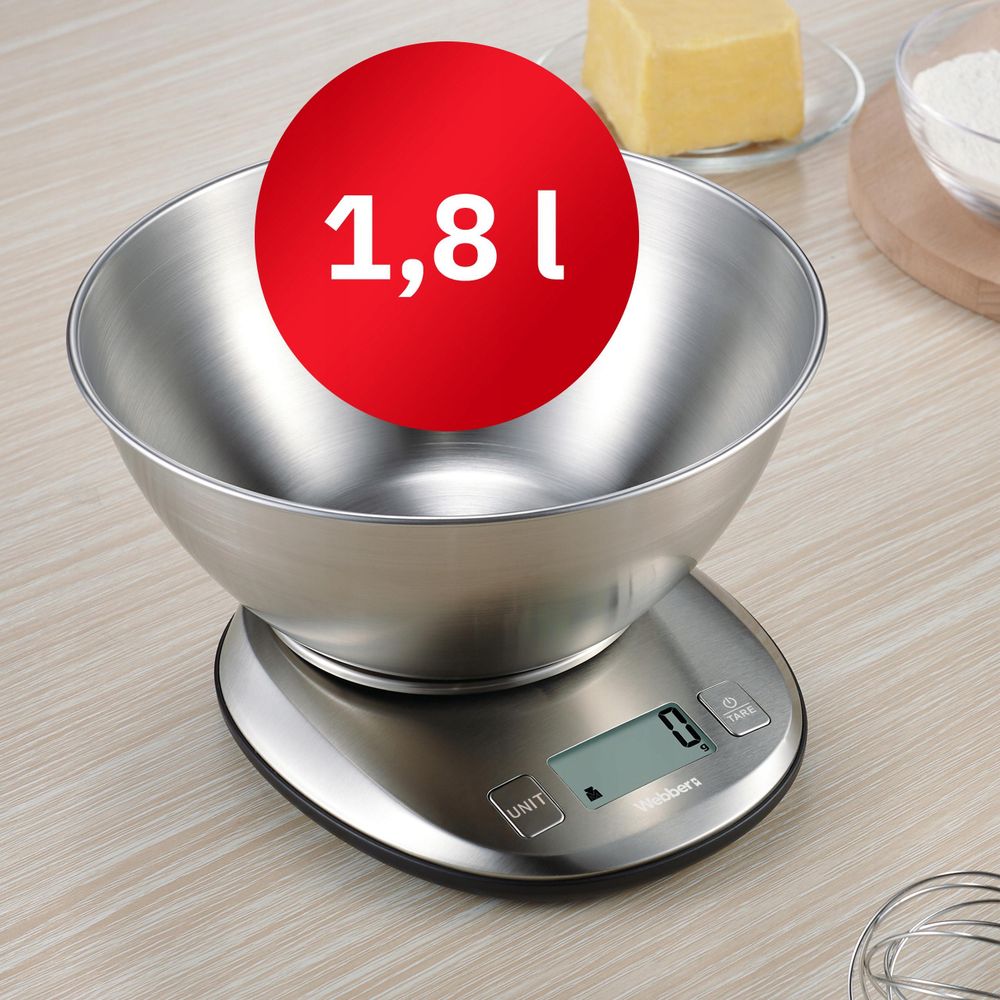Nerezová miska 1,8 l kuchyňské váhy Webber EK4390