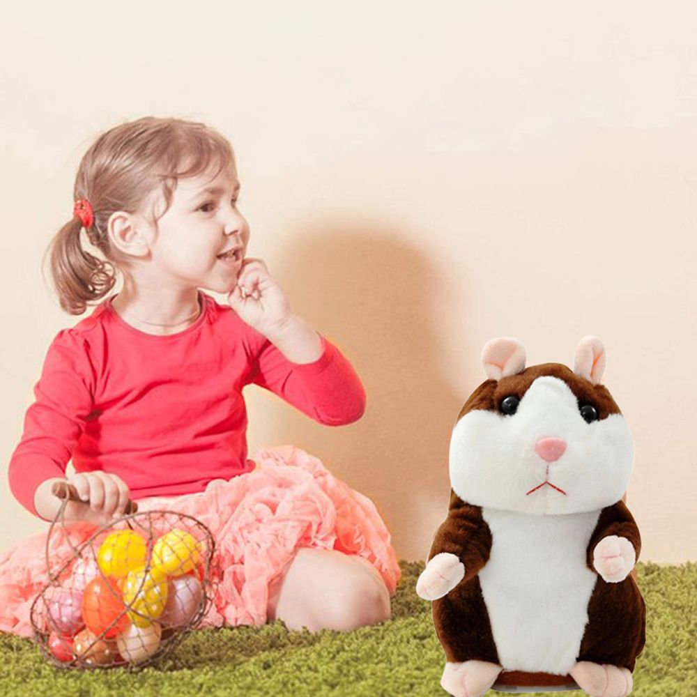 Sprechende Plüschtier Hamster Wiederholt Elektronische Haustiere Spielzeug für Baby Kinder wiederholt-Funktion Talking plüschhamster Geschenke Retoo