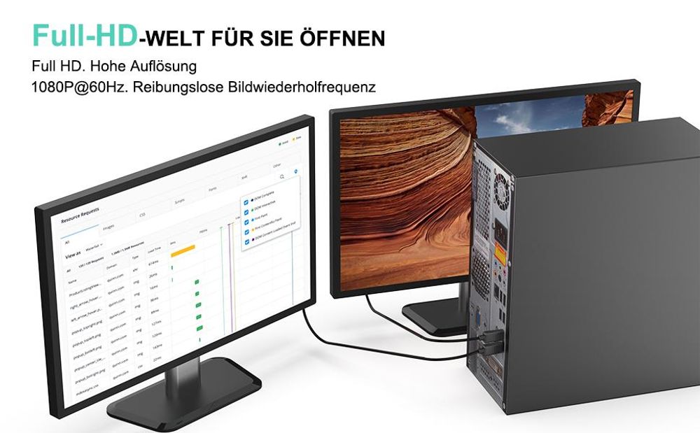 BENFEI Kabeladapter 4K DisplayPort auf HDMI Kabel 1,8M, DP 1.2 zu HDMI 1.4