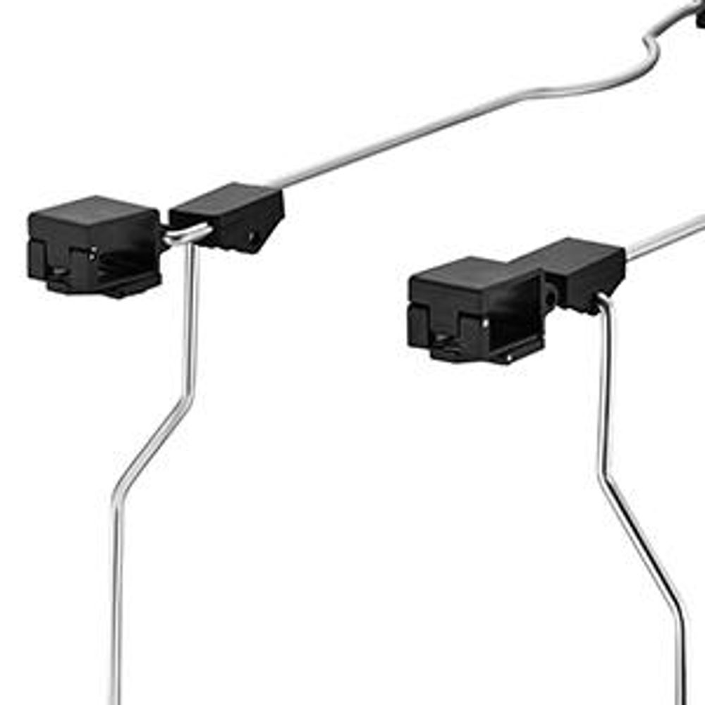 STANEW Échelle Télescopique 5M avec Stabilisateur d'échelle, Marchepieds Escamotables en Aluminium avec Barre Stabilisatrice et Crochets Amovibles