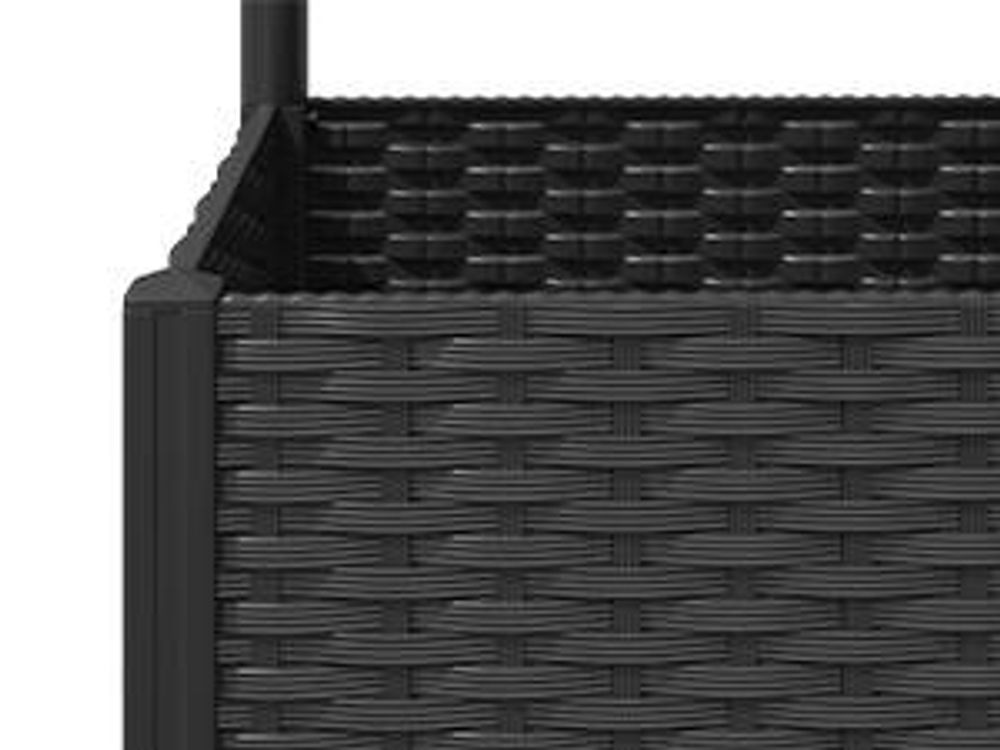 vidaXL Garten-Pflanzgefäß mit Spalier Schwarz 120 x 40 x 136 cm PP