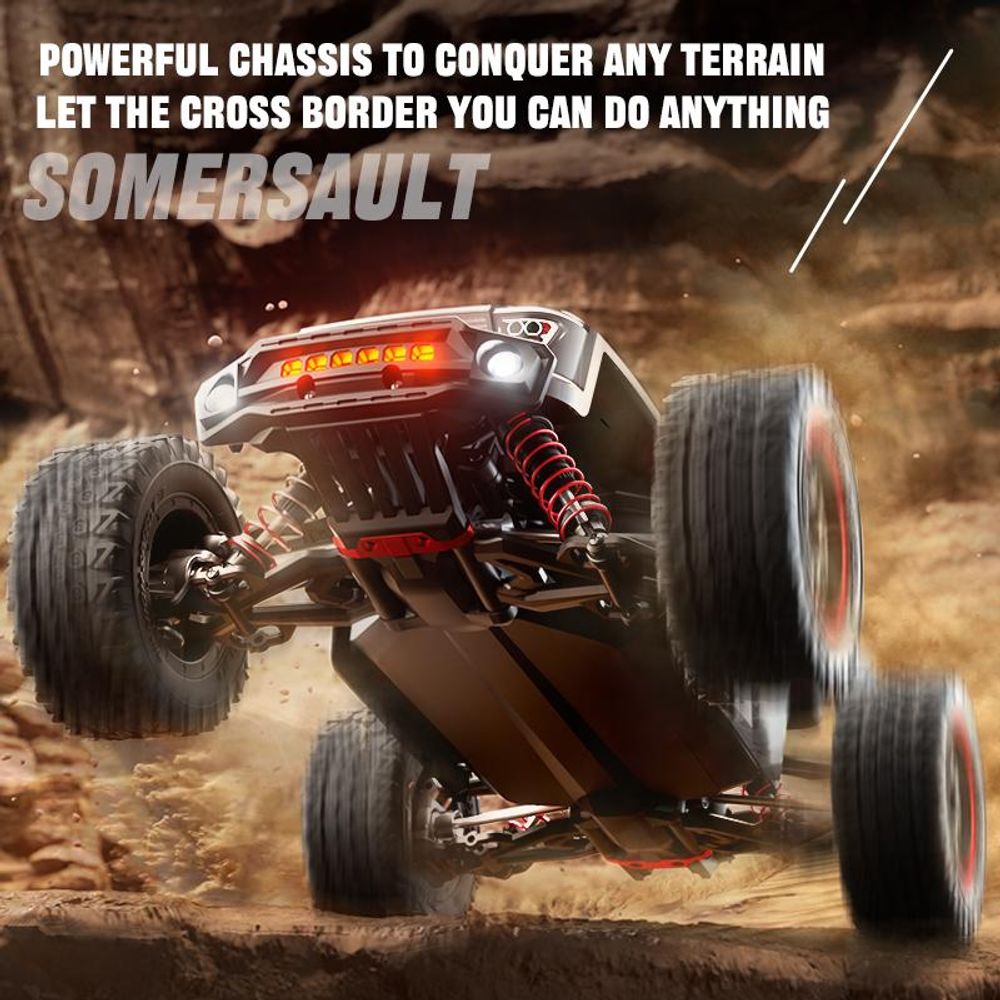 Teeggi SG316 MAX RC Monster-Truck im Sprung mit sichtbarem Fahrwerk