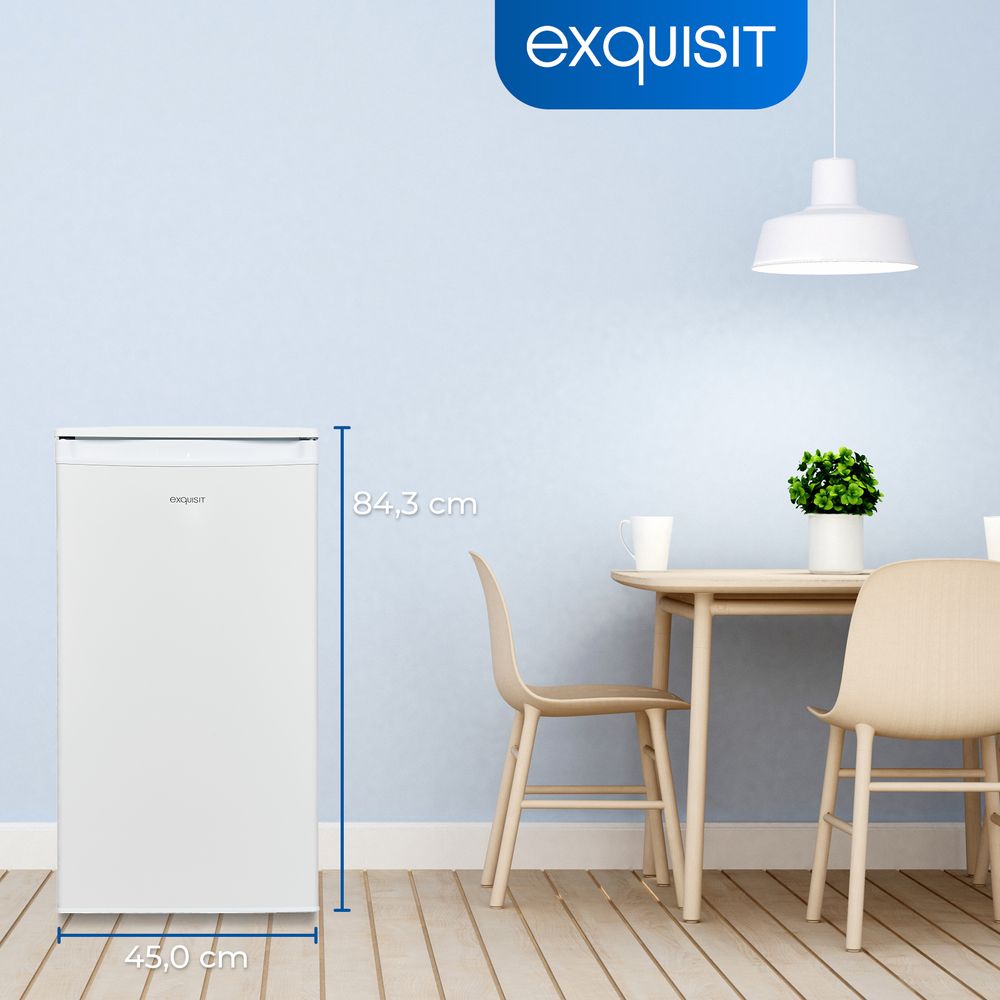 Exquisit Vollraumkühlschrank KS85-V-091E weissPV | 75 l Nutzinhalt | Weiß