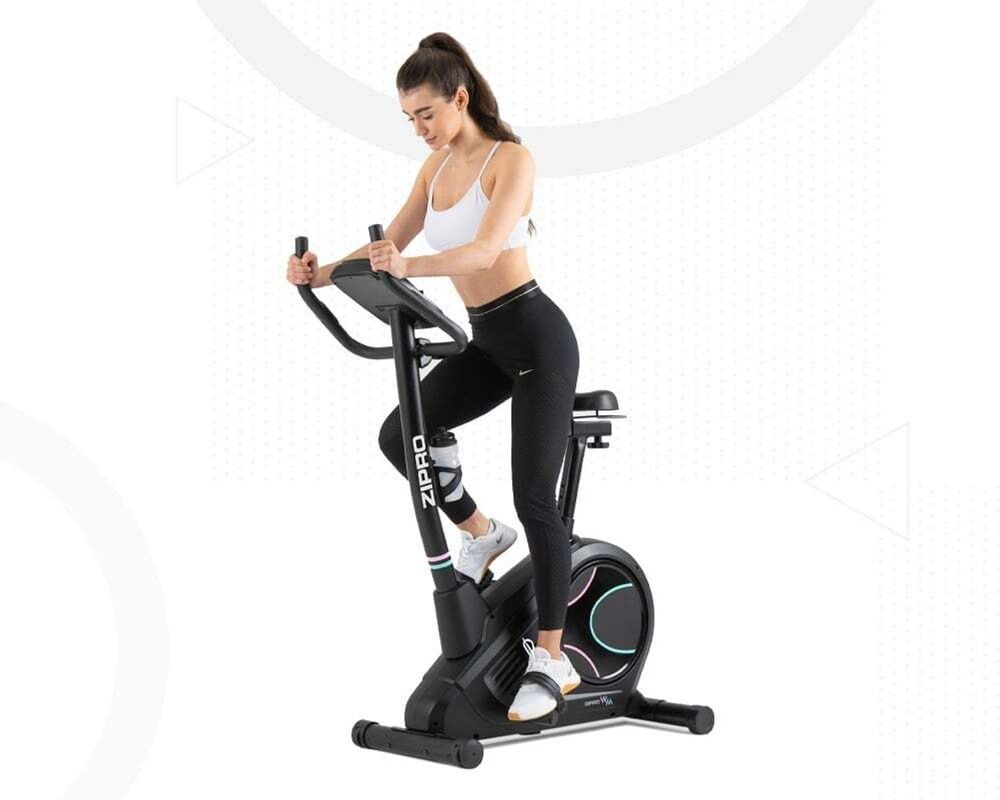 Ergometr Zipro Flame WM – rower treningowy z Bluetooth kompatybilny z Kinomap i iConsole+ Opór elektryczny Wytrzymałość i port ładowania USB