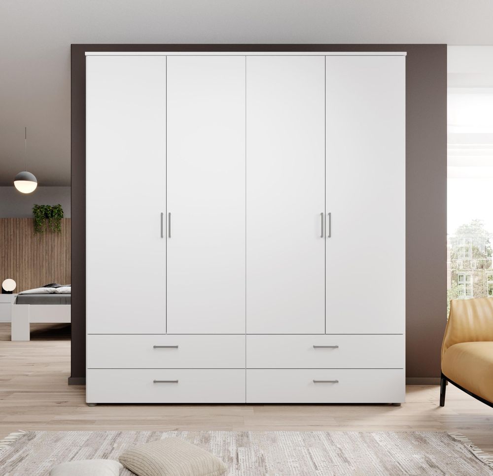 Kleiderschrank SPAZIO – moderner Drehtürenschrank mit Spiegeltüren und viel Stauraum