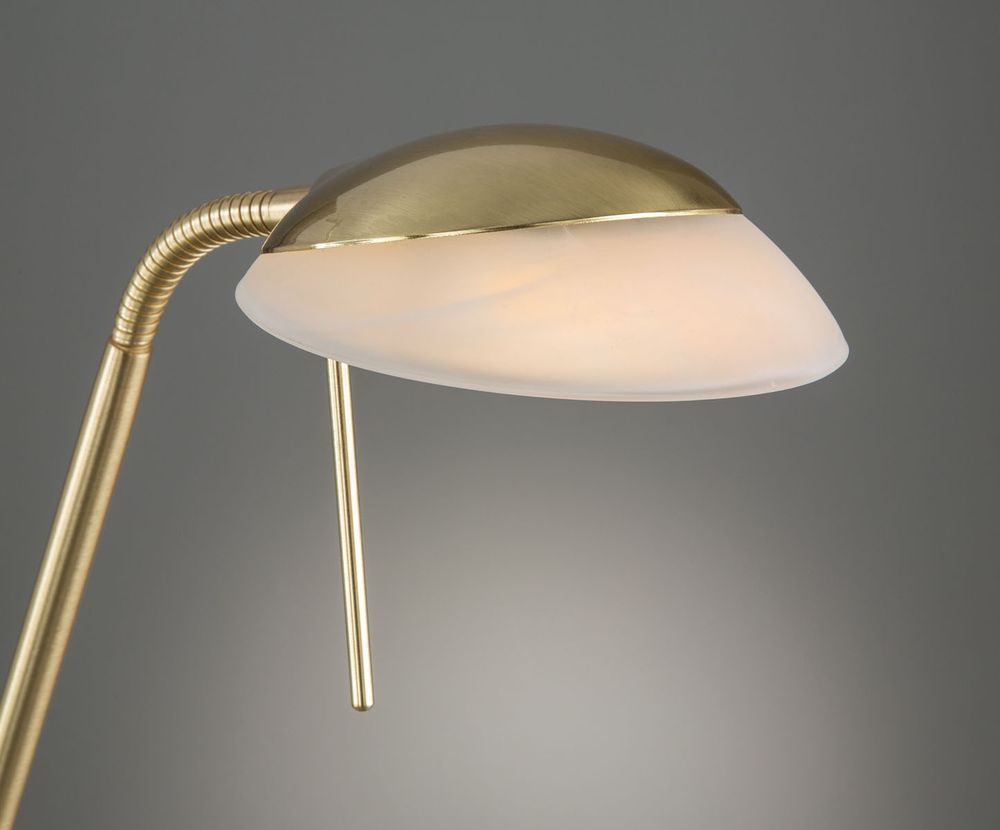 LED Stehleuchte Metall/Glas CCT + dimmbar 28/5W 2900/530 lm 2700/3350/4000 K wamweiß/neutralweiß HxØ 1,82 m Pool TW messingfarben matt