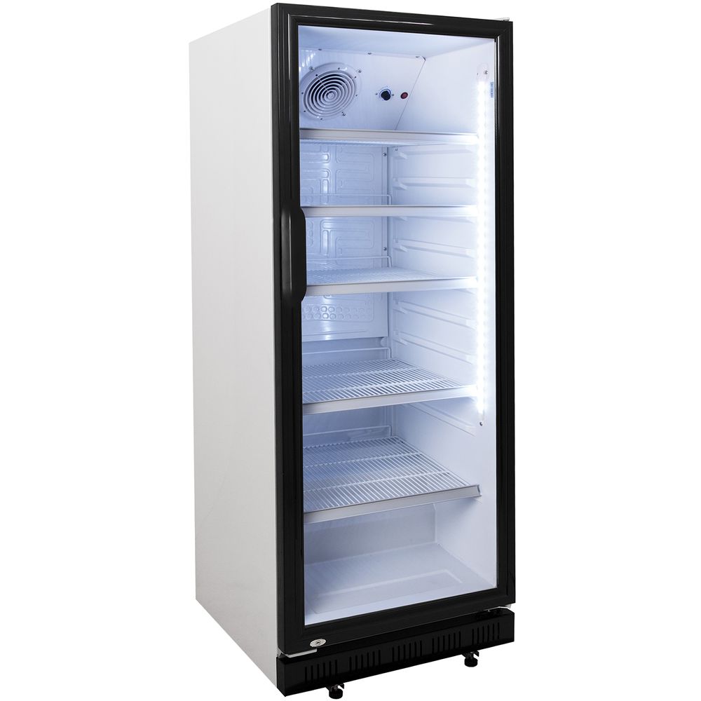 ZORRO Getränkekühlschrank ZK 310 | Weiß/Schwarz | 310 Liter | Glastür